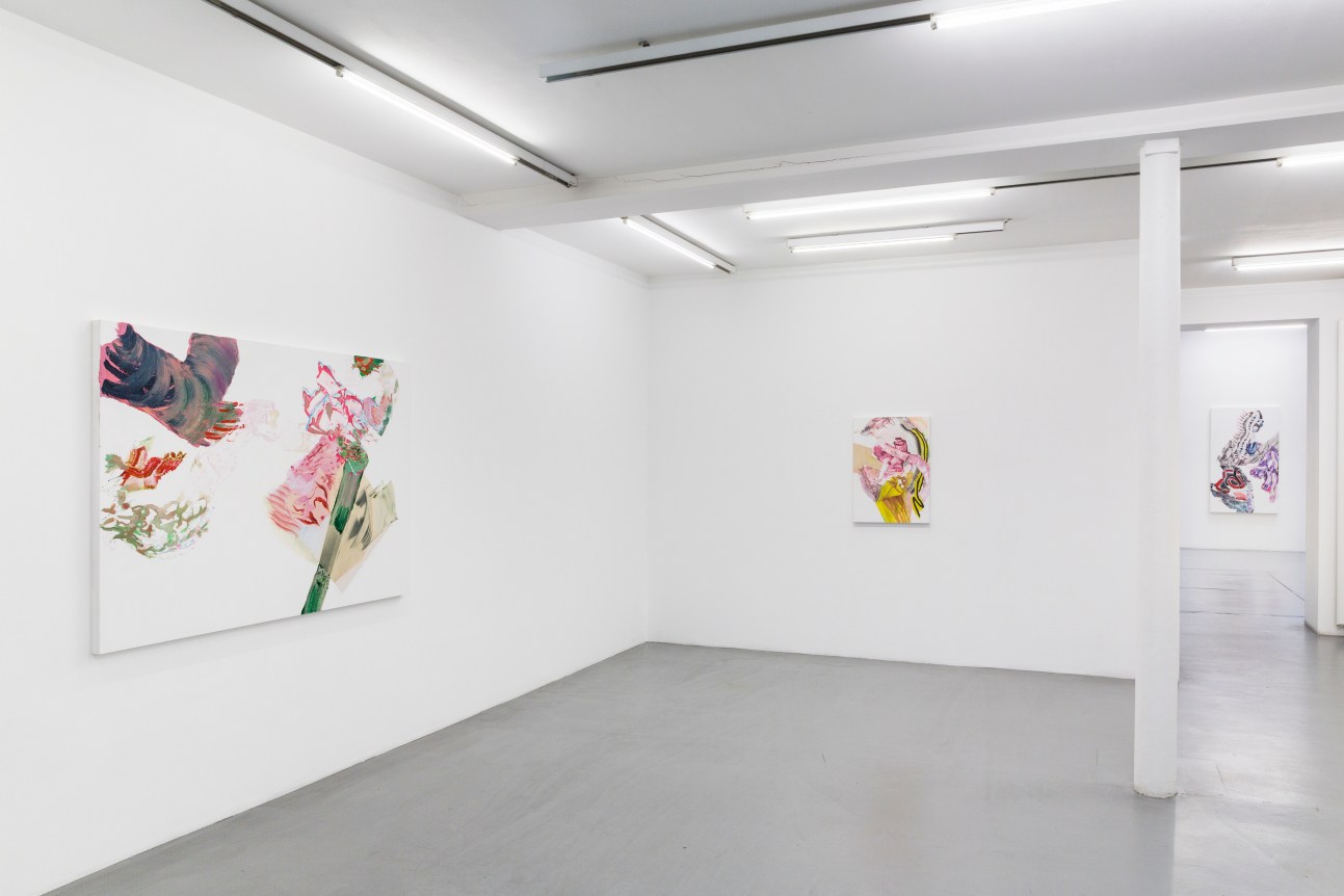 Pia Fries: wetter fahnen f&auml;cher&nbsp;&ndash; installation view 3