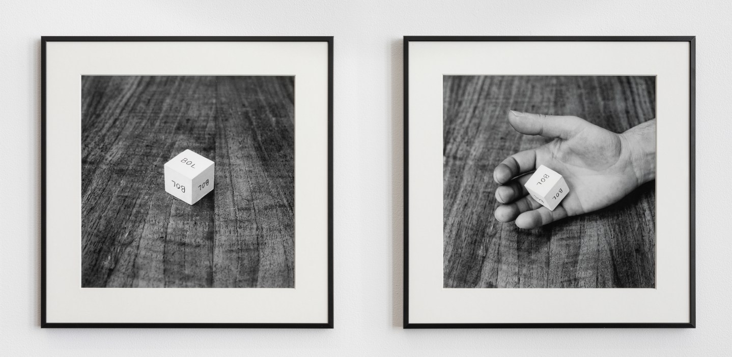 Mladen Stilinović (1947&ndash;2016), Igra &ndash; Bol [Game &ndash; Pain], 1977/2021, black-and-white inkjet prints, in two parts, at Peter Freeman, Inc.
