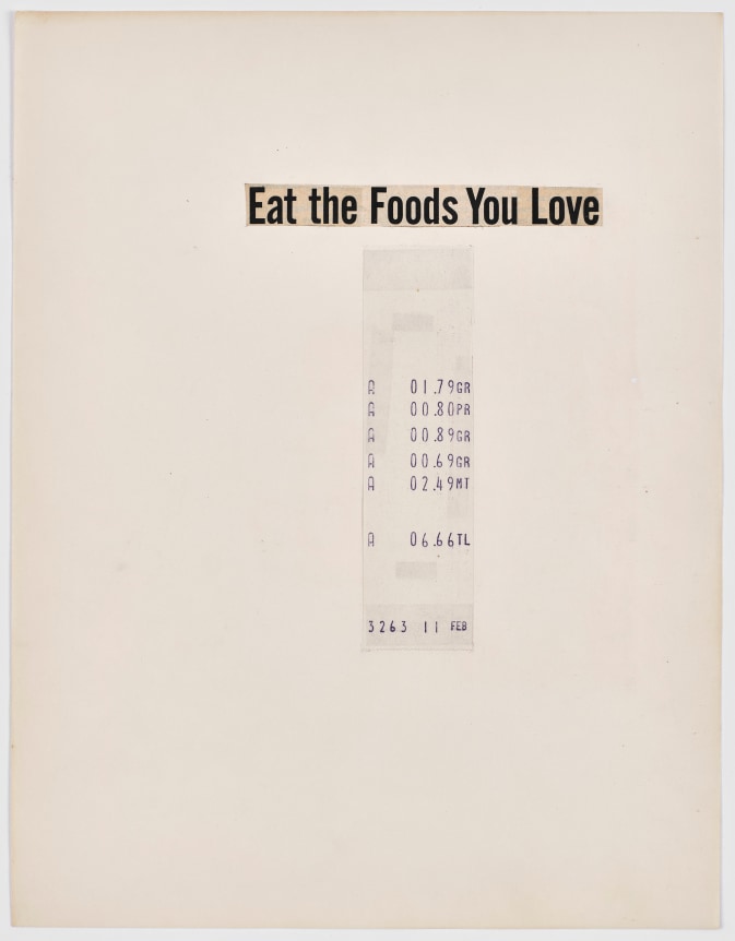 N.H. Pritchard, Untitled (Eat the Foods You Love) at Peter Freeman, Inc.