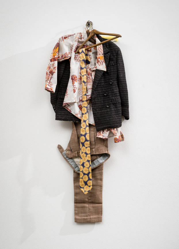 Manscape 1994 fabric, thread, wood, plastic, metal, paint