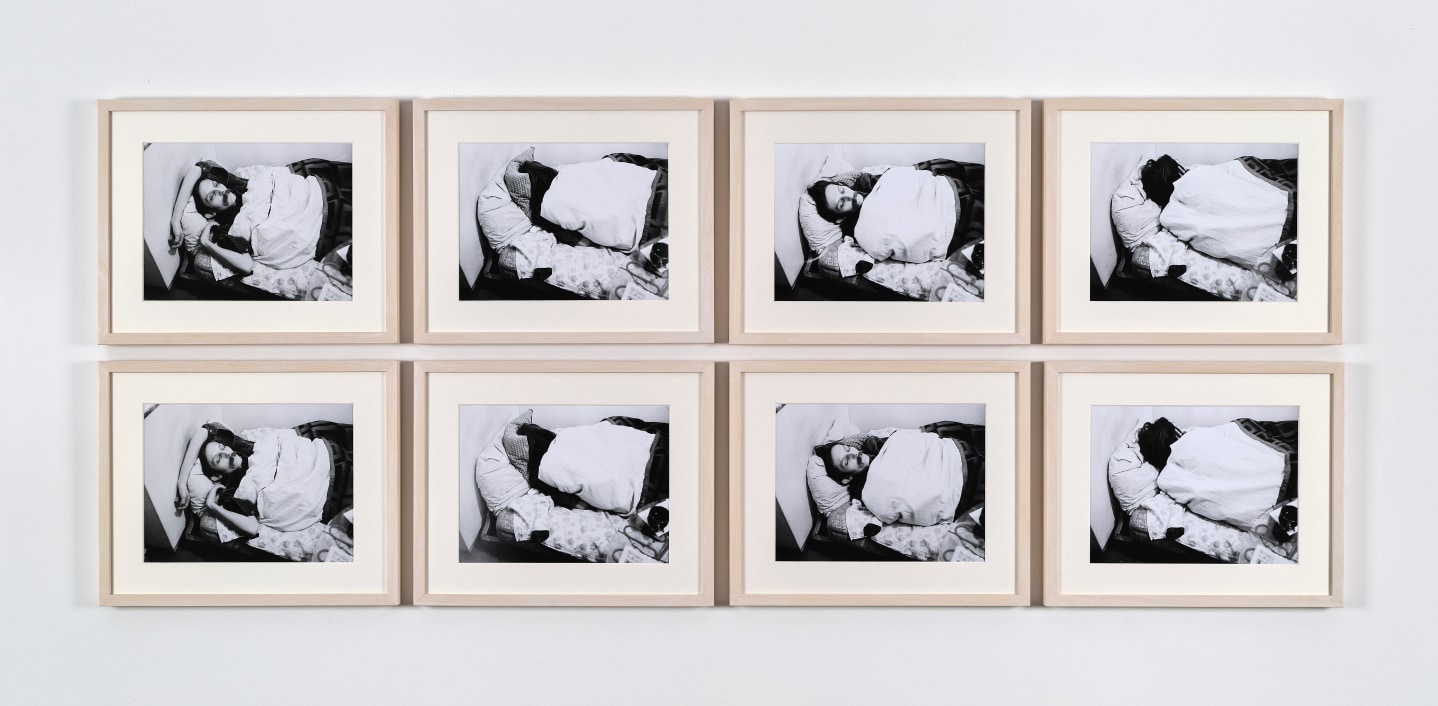 Mladen Stilinović (1947&ndash;2016), Umjetnik radi [Artist at Work], 1978, gelatin silver prints, in eight parts, at Peter Freeman, Inc.