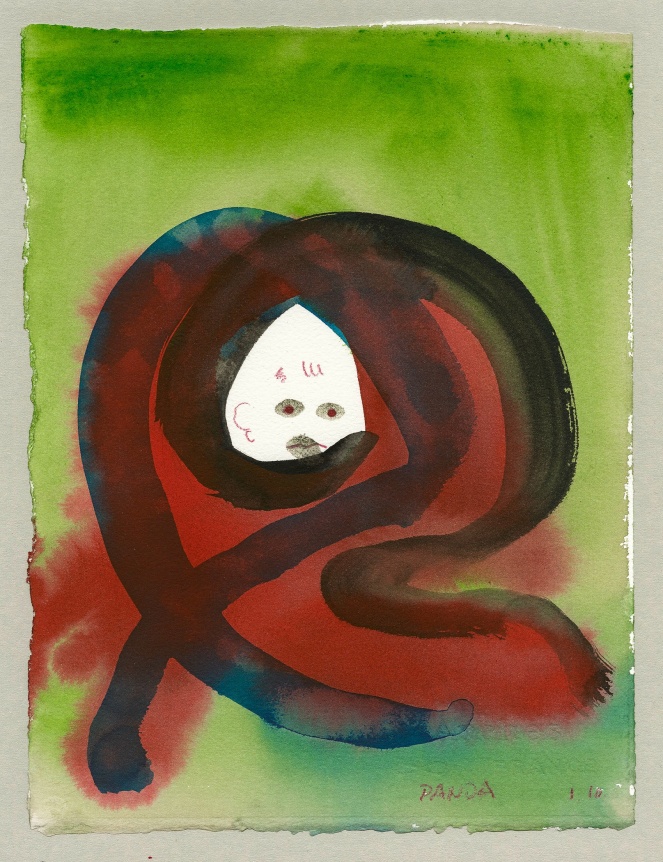 PANDA 2024 ink and crayon on paper