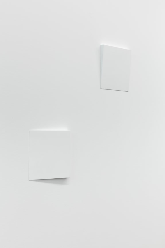 Untitled (detail) 2018 wood, wall paint, in two parts