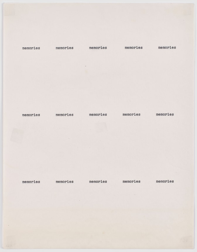N.H. Pritchard, Untitled (Memories) at Peter Freeman, Inc.