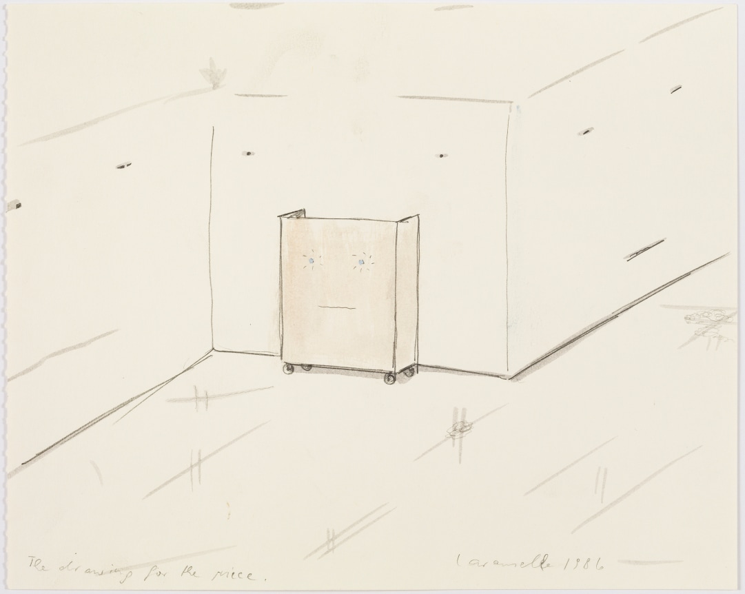 The drawing for the piece, 1986