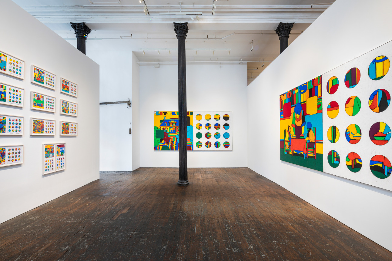 Matt Mullican: Sunday, August 9, 1908 installation view