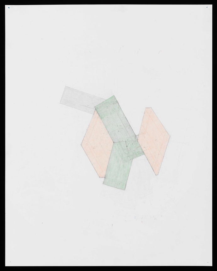 Richard Rezac.&nbsp;Study for Limb (Harlequin Pattern), 2020. Graphite and Colored Pencil on Grid Paper. Image Dimensions: 29 x 23 inches.