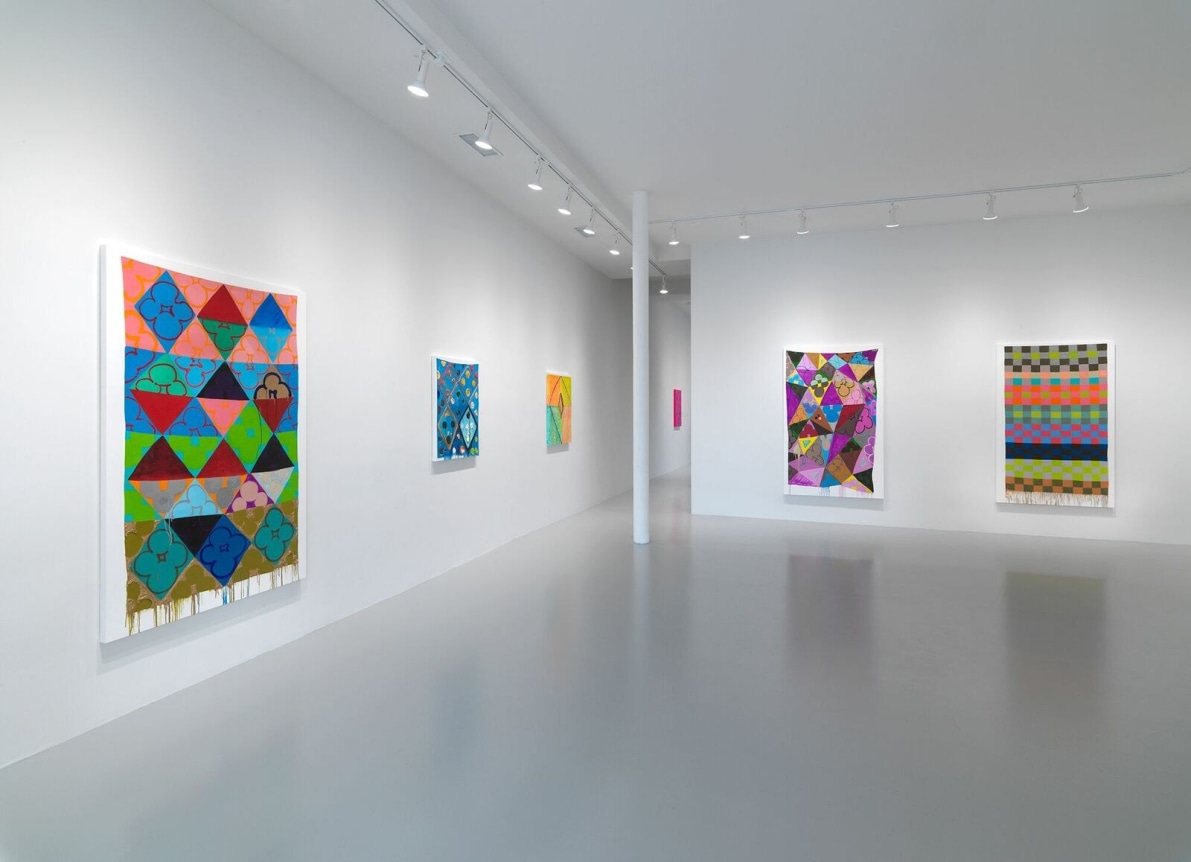 Installation view at Rhona Hoffman Gallery/Judy Ledgerwood/Far From the Tree/2018