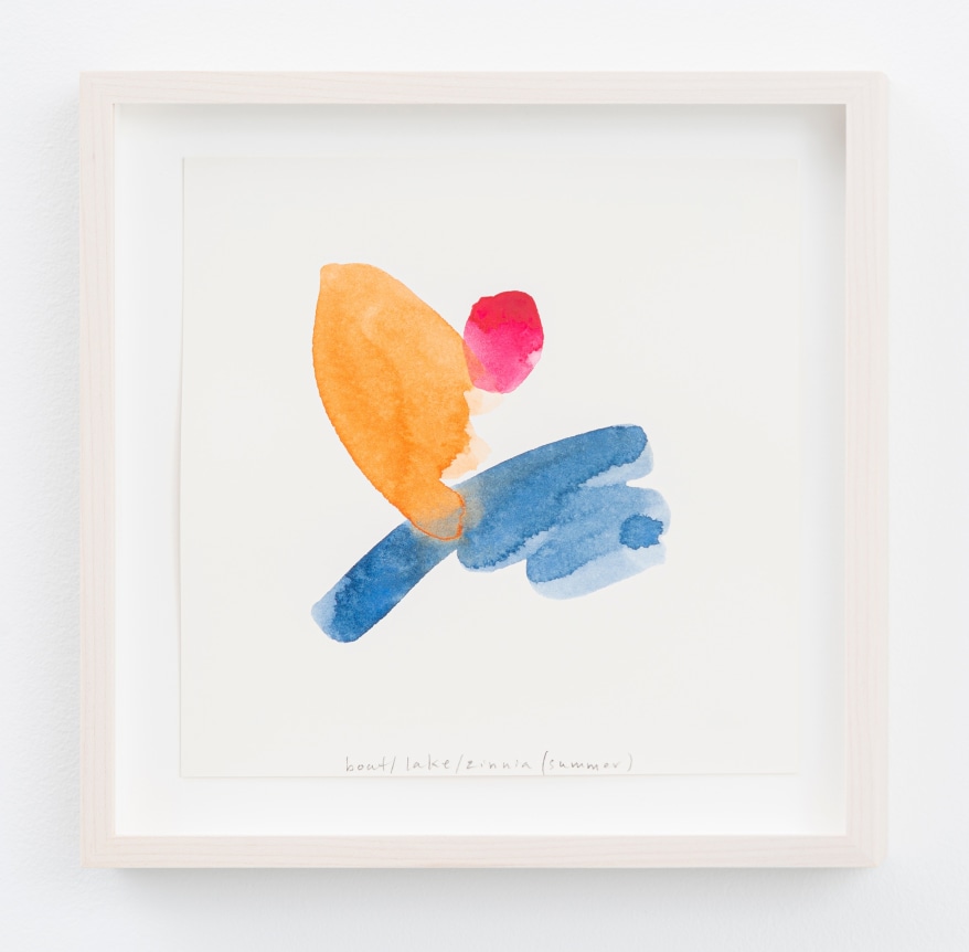 Spencer Finch.&nbsp;Color Notes (Summer), I,&nbsp;2020. Watercolor on paper,&nbsp;set of 25 notes, 7 x 7 inches, paper (each), 9 x 9 inches, frame (each).&nbsp;