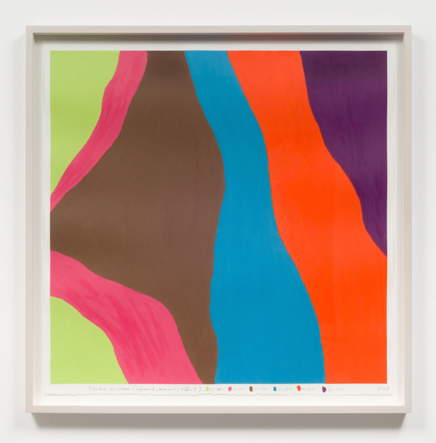 Spencer Finch,&nbsp;Studio Window (infrared, morning effect, 3/10/18), 2018. Oil pastel on paper, 30 x 30 inches.