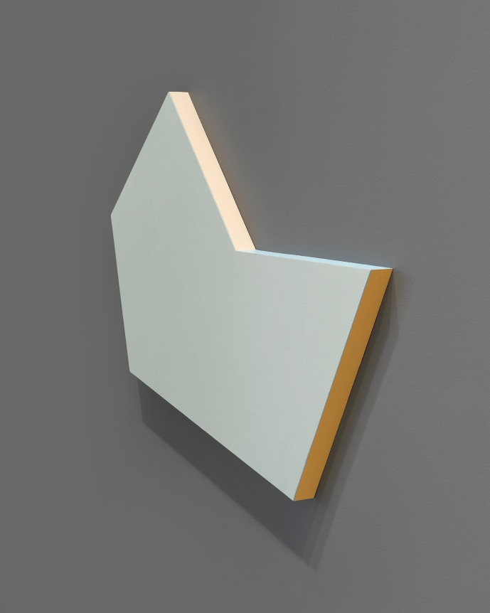 La Grande Jatte (River, reflection of sailboat), 2023, Acrylic on birch plywood panel