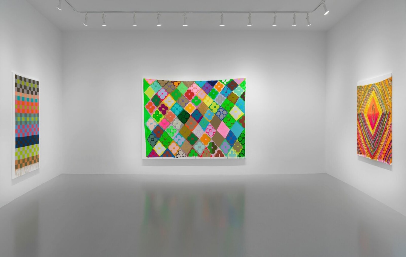 Installation view at Rhona Hoffman Gallery/Judy Ledgerwood/Far From the Tree/2018