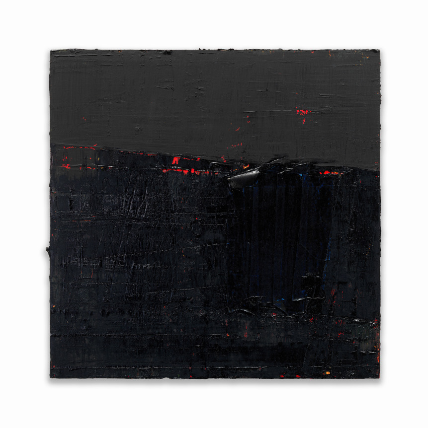 What black is this you say?&mdash;-&ldquo;Apparently even Aunt Jemima and Uncle Ben&rsquo;s Lives Matter now.&rdquo;&mdash;black (06.17.20),&nbsp;2020, Oil, mixed media on wood panel