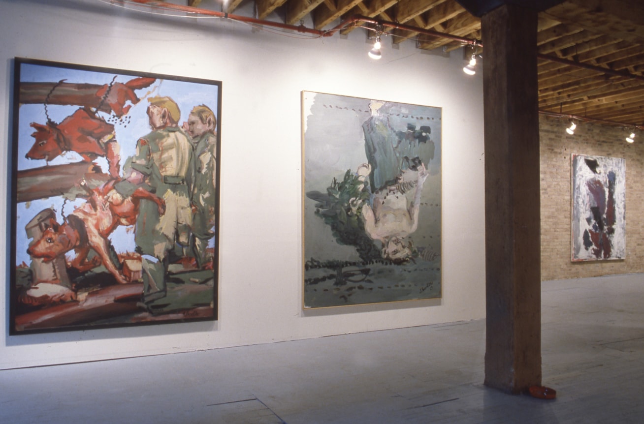 Installation view at Young Hoffman Gallery, Georg Baselitz, Paintings 1968 &ndash; 82, 1982