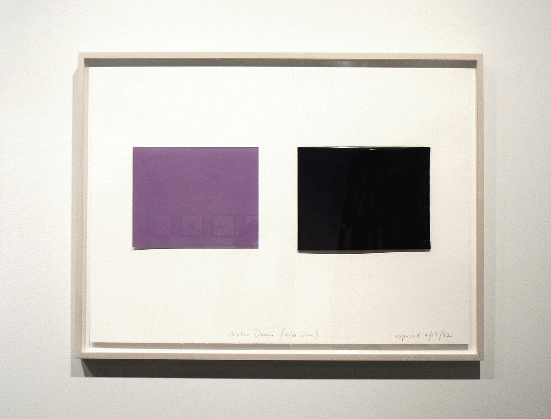 &nbsp;City of Light (Notre Dame, side view), 1992, Exposed photo paper and pastel on paper, 24.2 x 34 inches &ndash; framed, Unique.