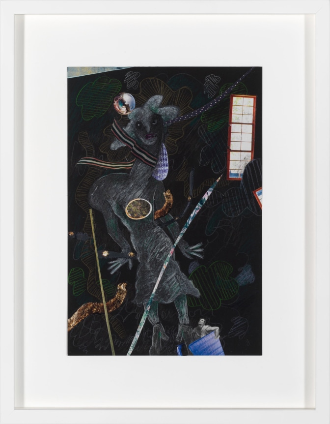 Gladys Nilsson.&nbsp;Soft, 2014.&nbsp;Graphite and colored pencil on paper collage, 9 x 6 inches.