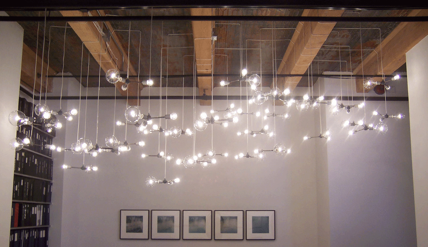 Installation view at Rhona Hoffman Gallery, Spencer Finch, H2O, 2006