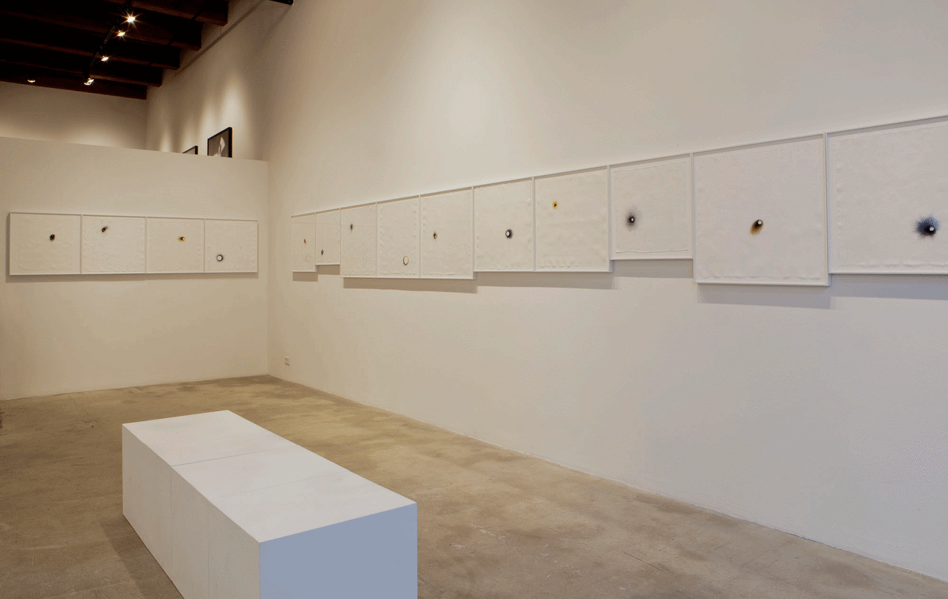 Installation view at Rhona Hoffman Gallery, Anne Wilson, Dispersions, 2013