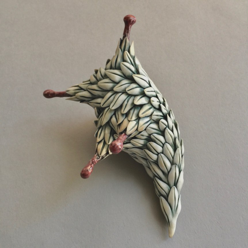 Chris Garofalo.&nbsp;blaarslug, 2020. Partially glazed and underglazed porcelain, 5.5 x 4 x 2.5 inches.&nbsp;