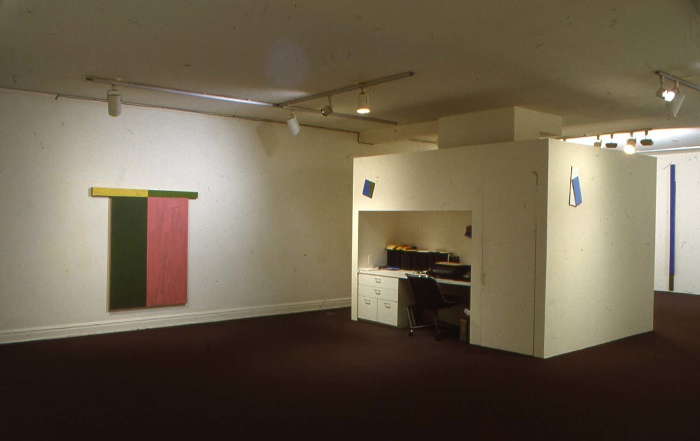 Installation view at Rhona Hoffman Gallery,&nbsp;Lucio Pozzi, Double and Triple Hangovers Turnovers Teas Side Relocations Swirls, 1979
