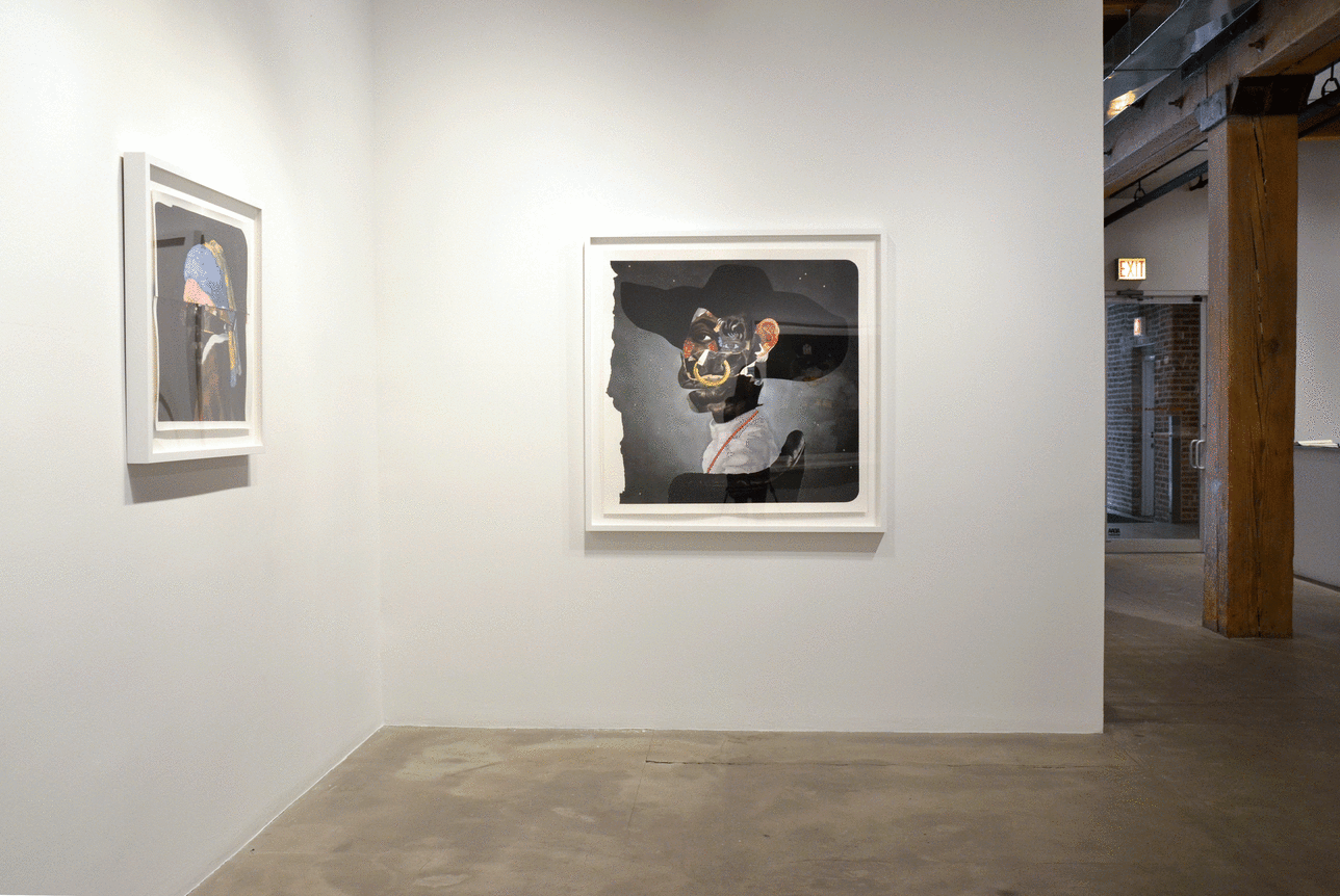 Installation view at Rhona Hoffman Gallery/Nathaniel Mary Quinn/Back and Forth/2015