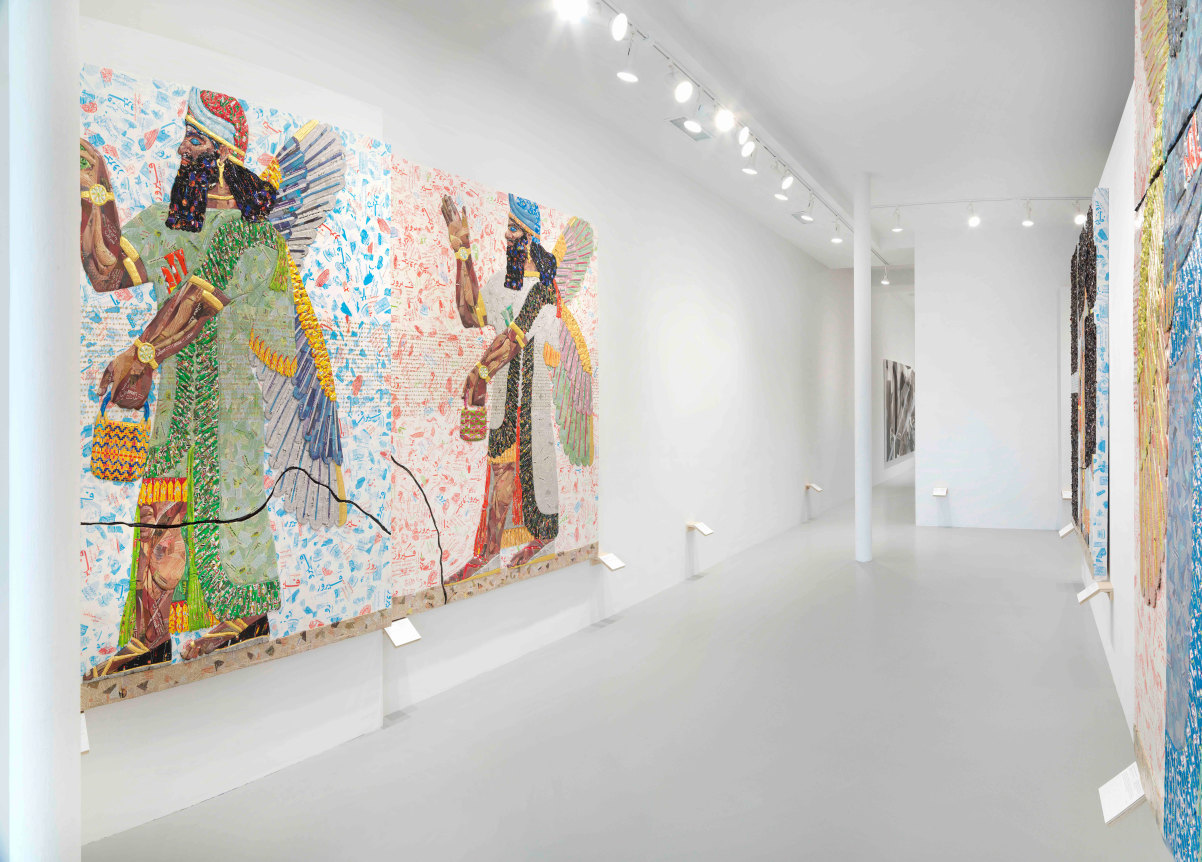 Installation view at Rhona Hoffman Gallery/Michael Rakowitz/Room Z, Northwest Palace of Nimrud/The Invisible Enemy Should Not Exist/2019
