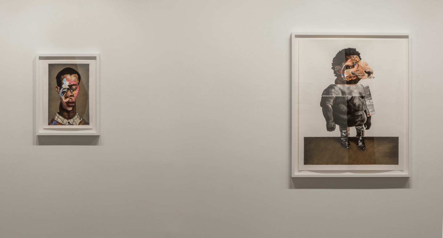 Installation view at Rhona Hoffman Gallery/Nathaniel Mary Quinn/Nothing's Funny/2017