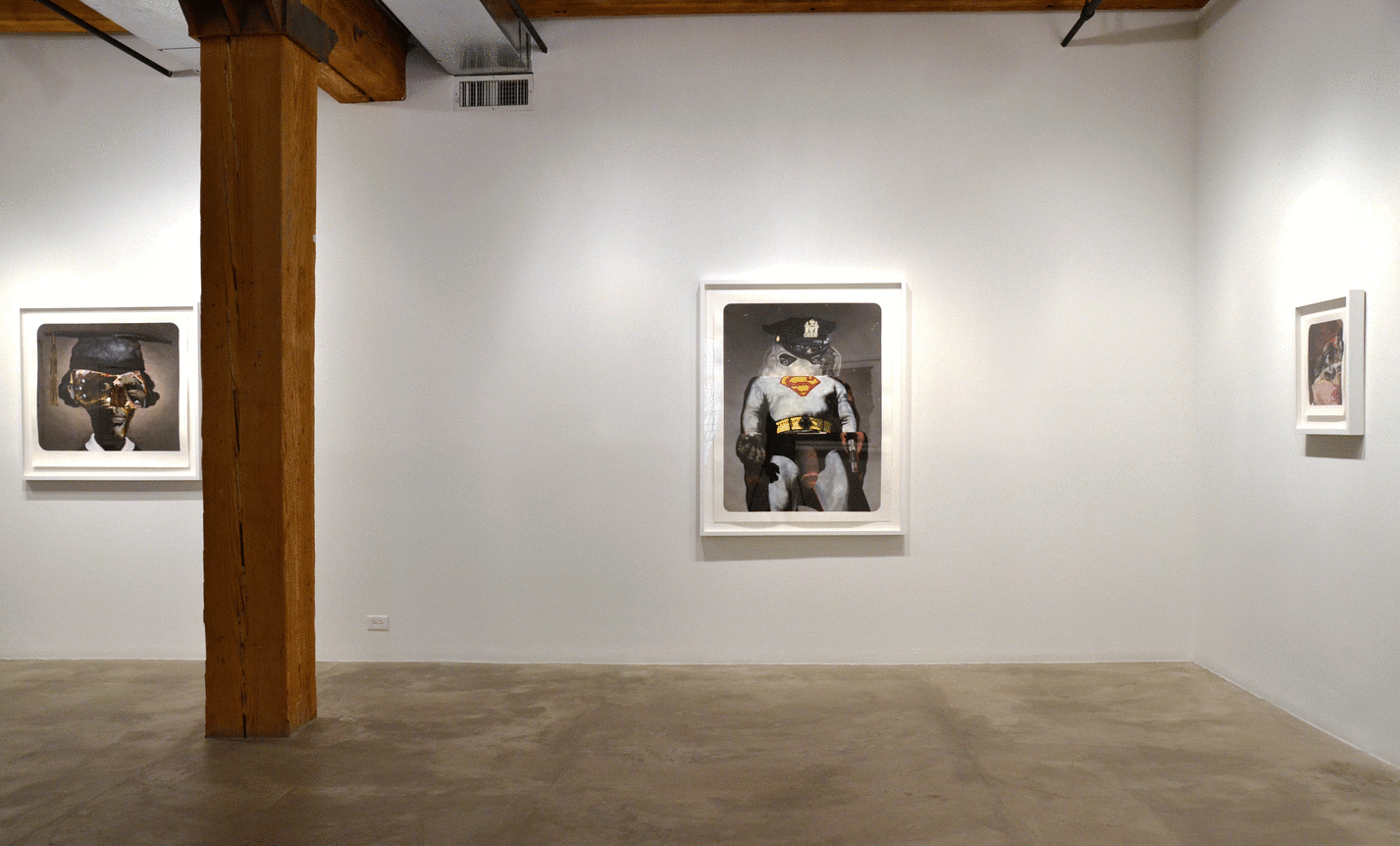 Installation view at Rhona Hoffman Gallery/Nathaniel Mary Quinn/Back and Forth/2015