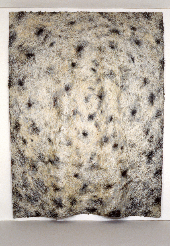 Traces, 1990 Stitched construction: abaca, acrylic paint on linen fiber