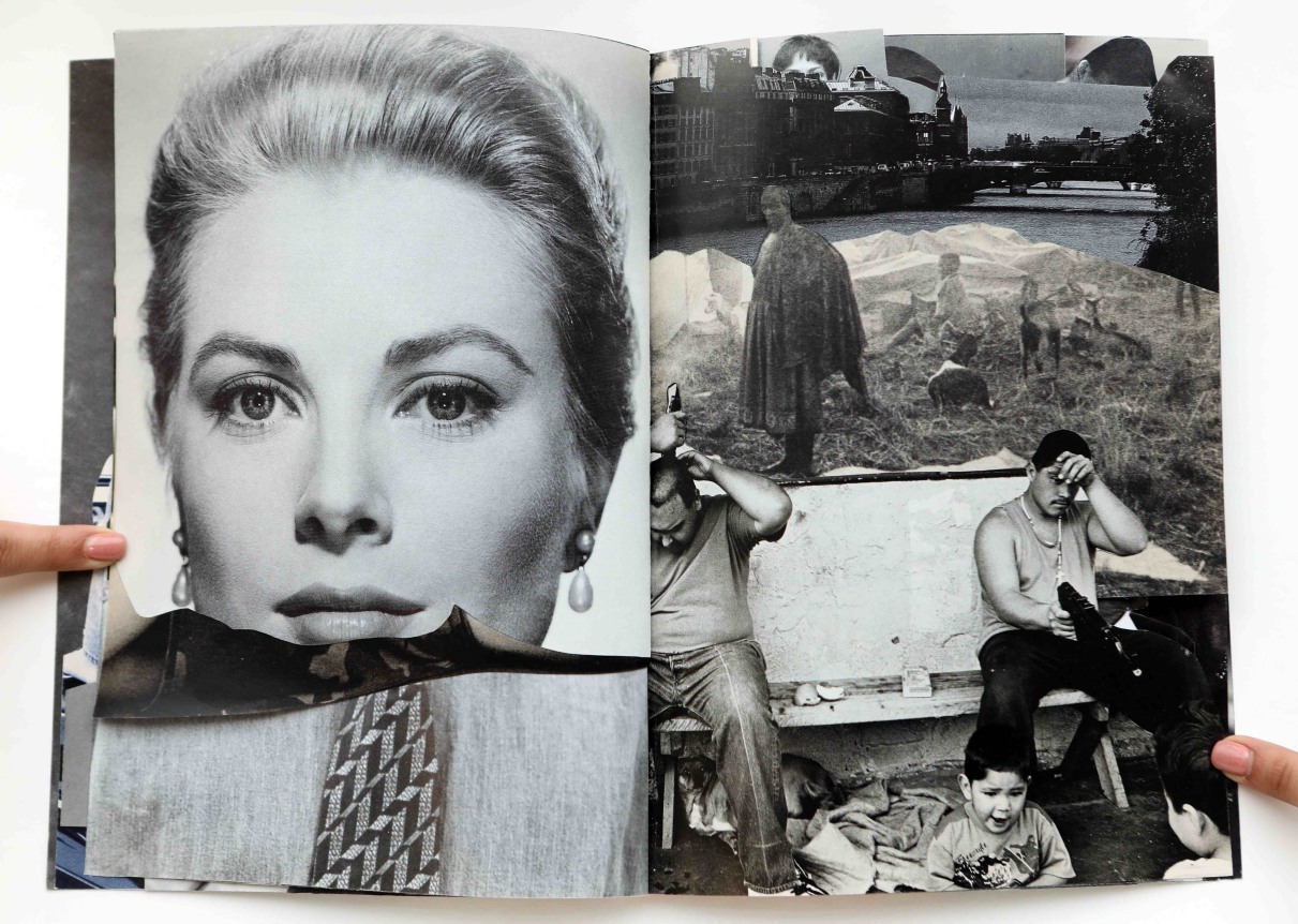 Robert Heinecken/Compromised Magazine / B+W / Cut/1994/Reassembled magazine with cut collage