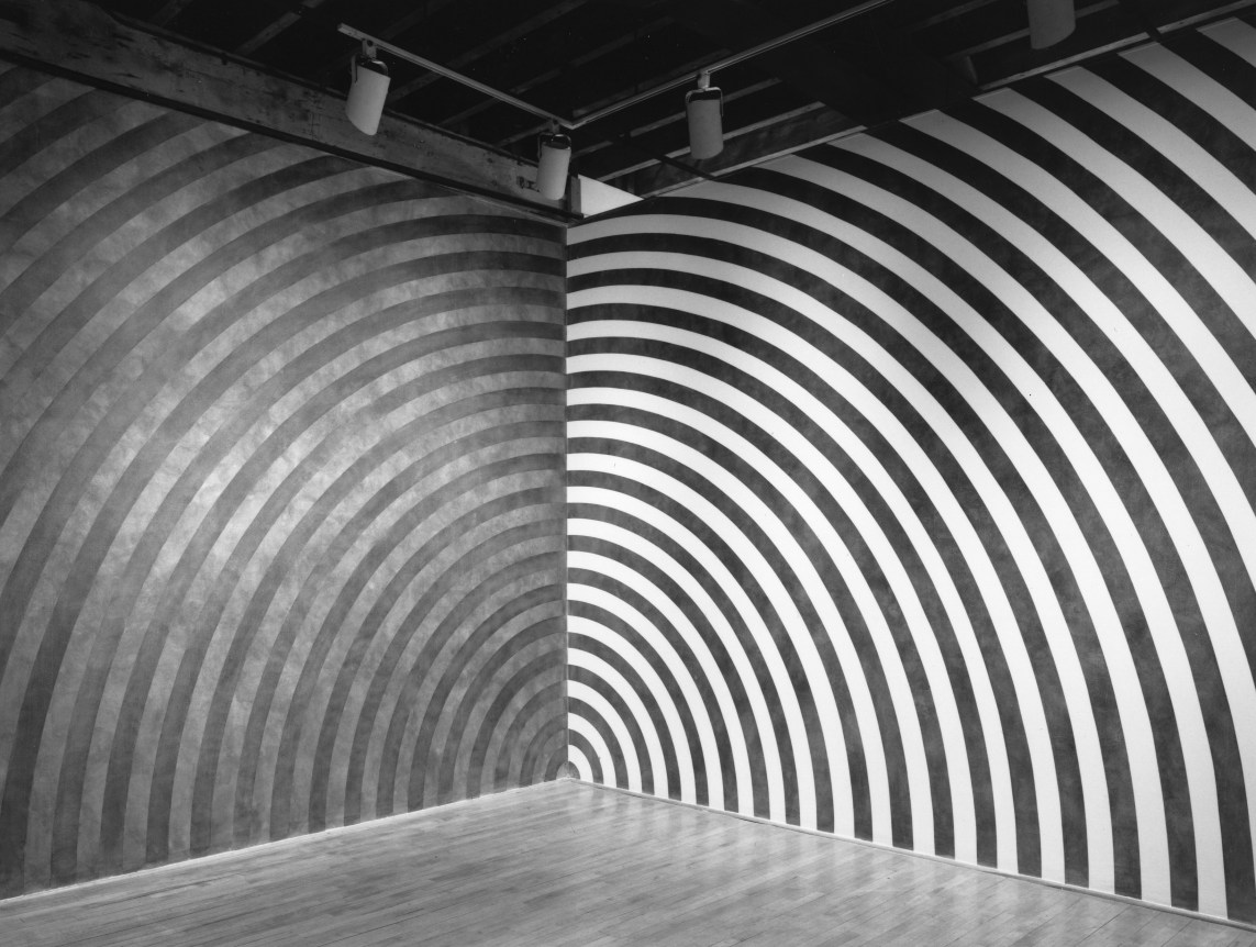 Installation view at Rhona Hoffman Gallery, Sol LeWitt, New Wall Drawings, 1986