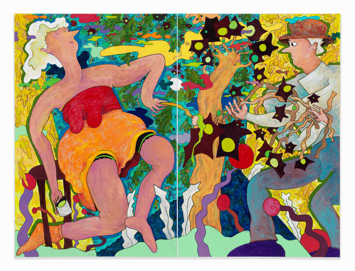 Gladys Nilsson, Painting Nature, 2018, Acrylic on canvas