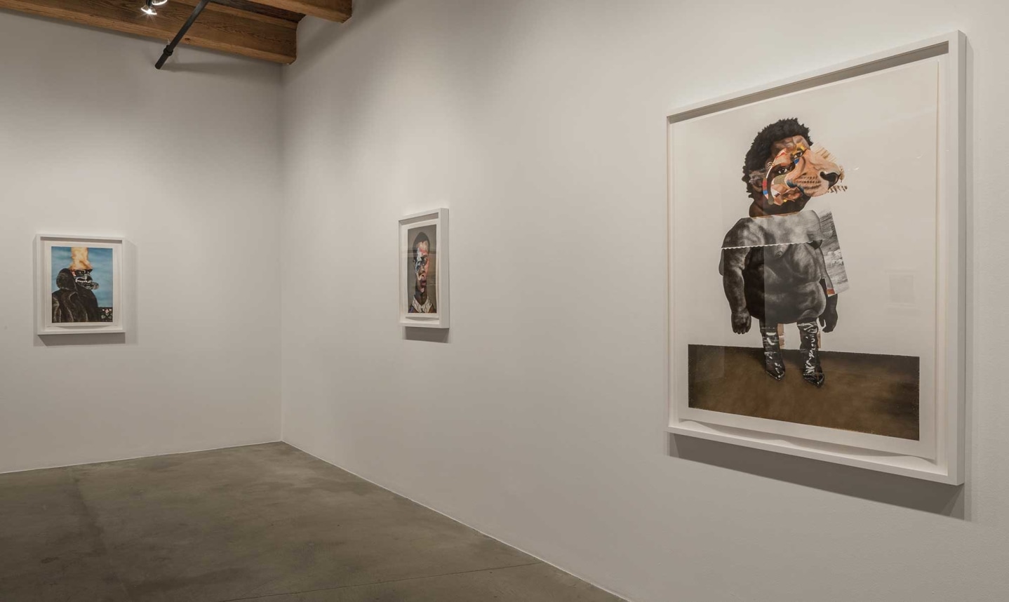 Installation view at Rhona Hoffman Gallery/Nathaniel Mary Quinn/Nothing's Funny/2017