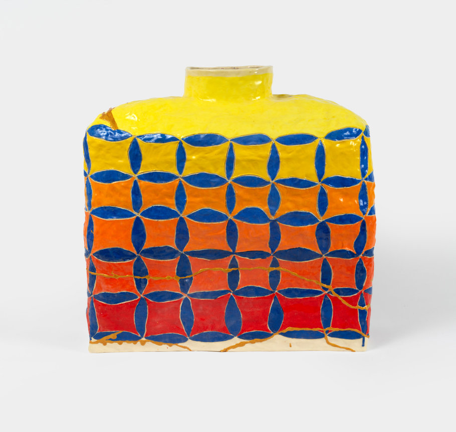 Wabi-sabi Skinny Square,&nbsp;2021, Glazed Ceramic and gold resin