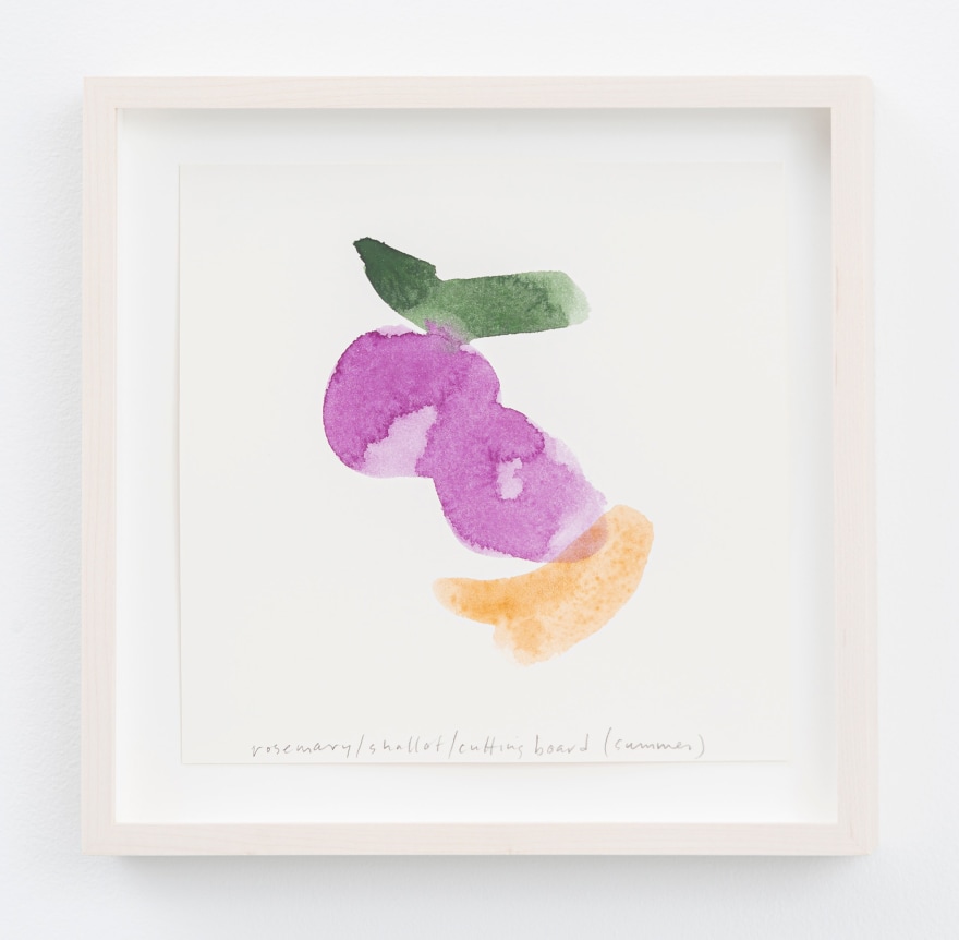 Spencer Finch.&nbsp;Color Notes (Summer), I,&nbsp;2020. Watercolor on paper,&nbsp;set of 25 notes, 7 x 7 inches, paper (each), 9 x 9 inches, frame (each).&nbsp;