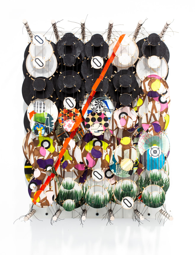 The Accidental Destruction of All Possible Worlds,&nbsp;2019.&nbsp; Wood, acrylic, bamboo, paper and Dacron, 26 x 18.75 x 8.5 inches.&nbsp;&nbsp;