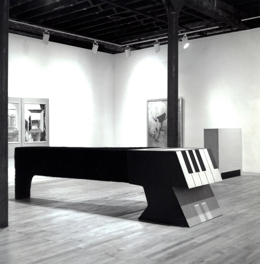 Installation view at Rhona Hoffman Gallery, Richard Artschwager, Sculpture, 1980