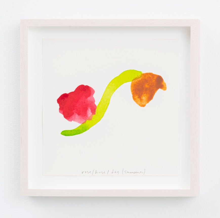 Spencer Finch.&nbsp;Color Notes (Summer), I,&nbsp;2020. Watercolor on paper,&nbsp;set of 25 notes, 7 x 7 inches, paper (each), 9 x 9 inches, frame (each).&nbsp;