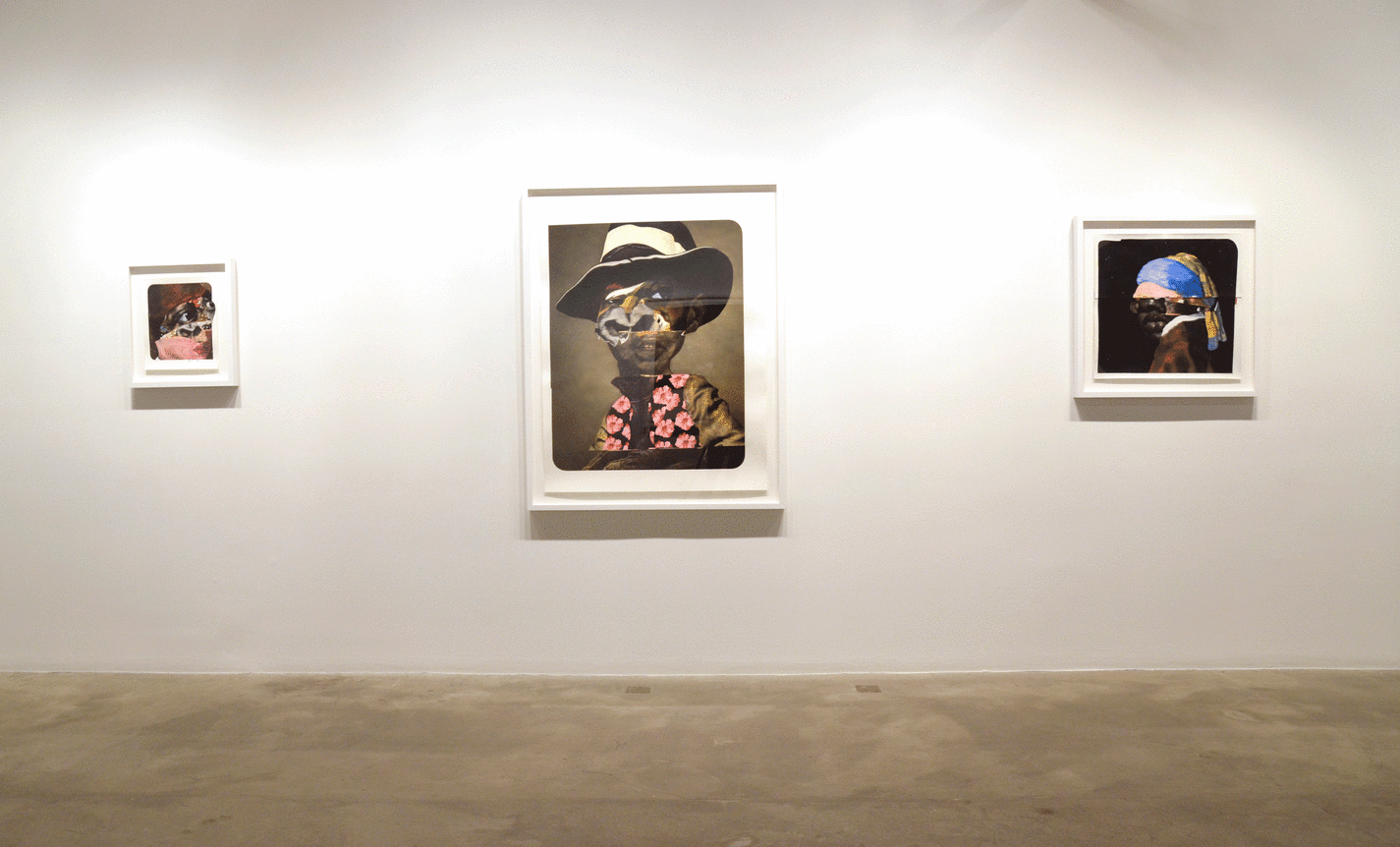 Installation view at Rhona Hoffman Gallery/Nathaniel Mary Quinn/Back and Forth/2015