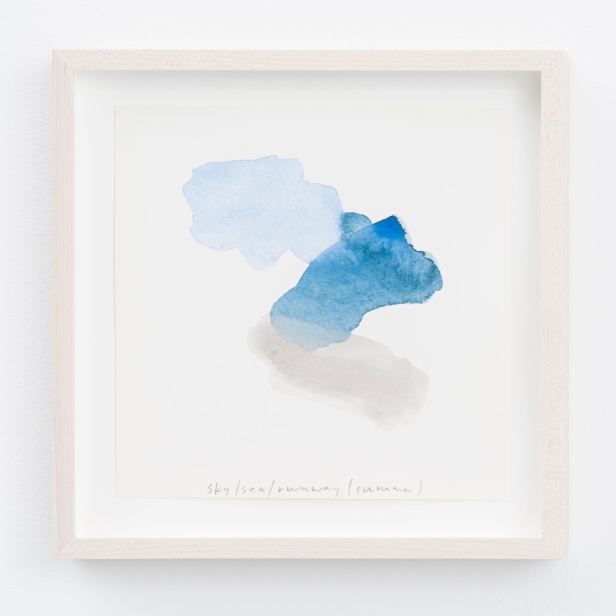 Spencer Finch.&nbsp;Color Notes (Summer), I,&nbsp;2020. Watercolor on paper,&nbsp;set of 25 notes, 7 x 7 inches, paper (each), 9 x 9 inches, frame (each).&nbsp;