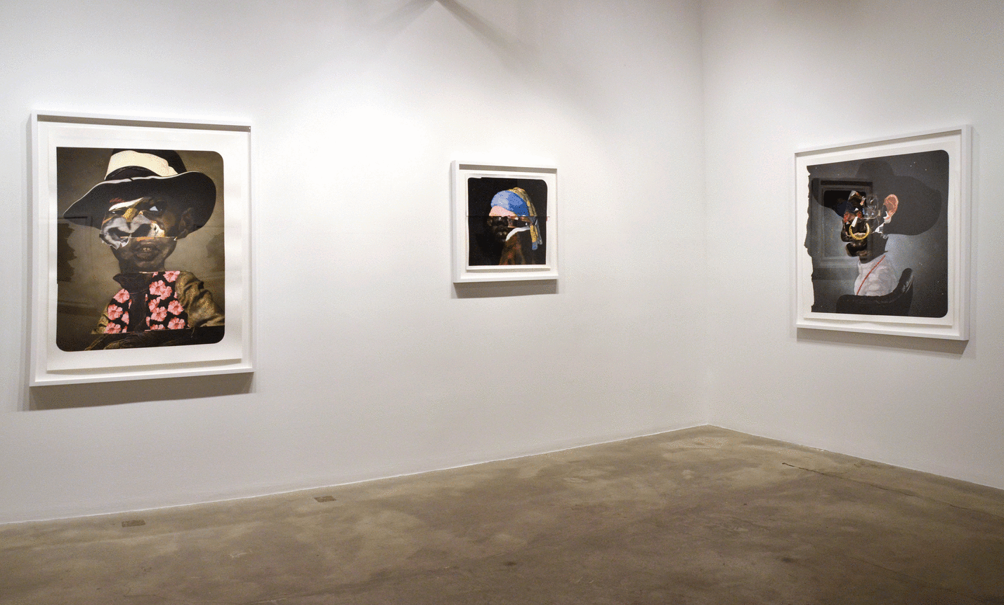 Installation view at Rhona Hoffman Gallery/Nathaniel Mary Quinn/Back and Forth/2015