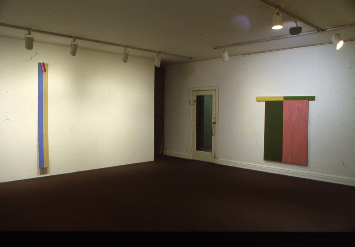 Installation view at Rhona Hoffman Gallery,&nbsp;Lucio Pozzi, Double and Triple Hangovers Turnovers Teas Side Relocations Swirls, 1979