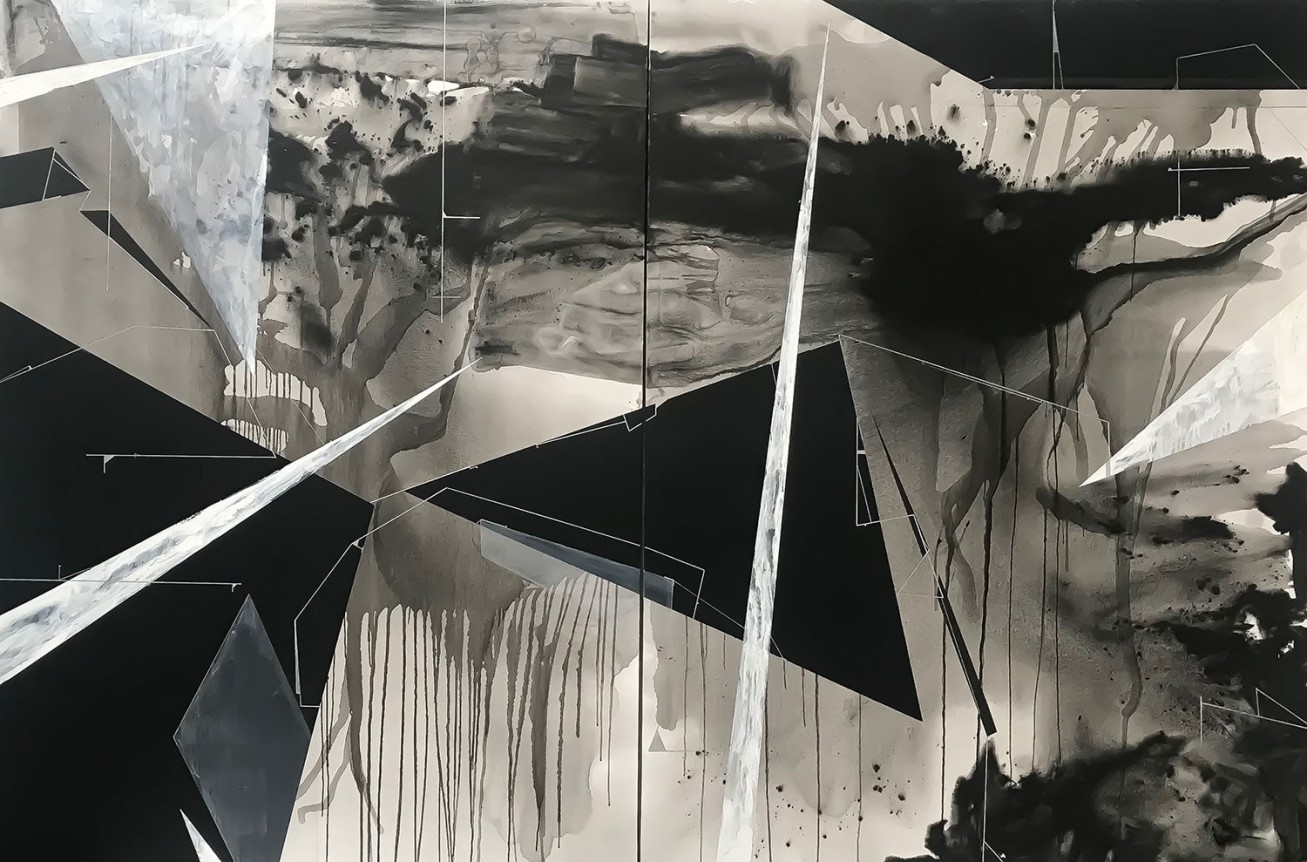 Torkwase Dyson/Raymond Water Table/2018/Acrylic on canvas