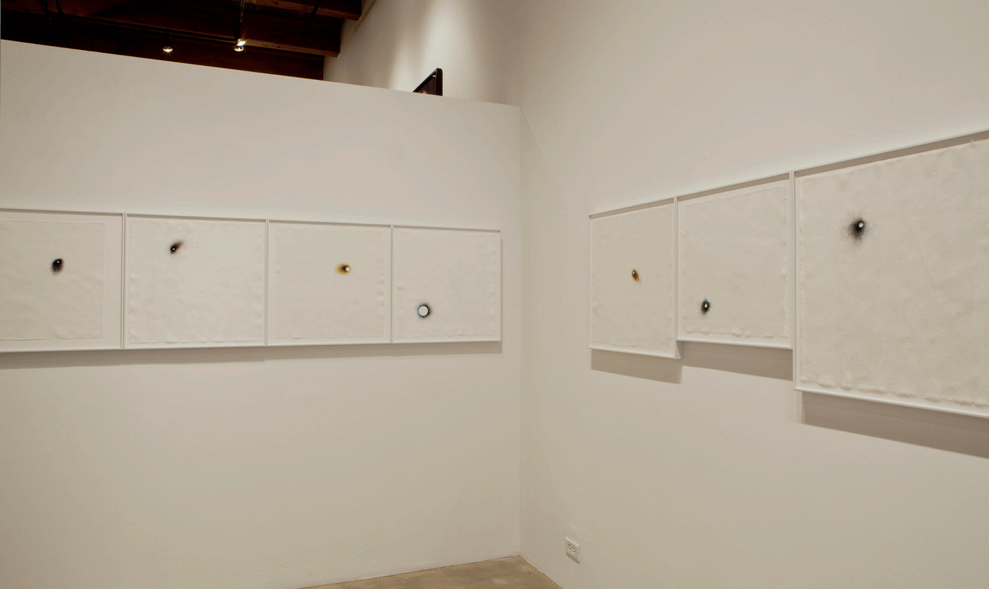 Installation view at Rhona Hoffman Gallery, Anne Wilson, Dispersions, 2013