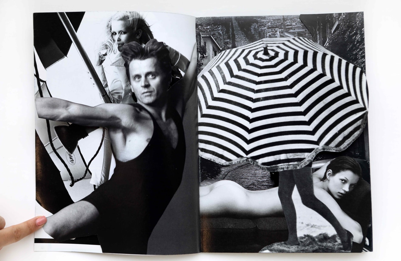 Robert Heinecken/Compromised Magazine / B+W / Cut/1994/Reassembled magazine with cut collage
