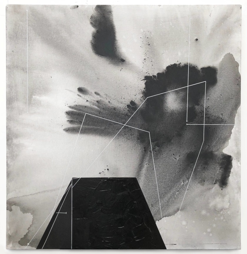 Torkwase Dyson,&nbsp;If This Exists, That Exists (Ecology #3), 2018. Acrylic on canvas, 48 x 50 inches.