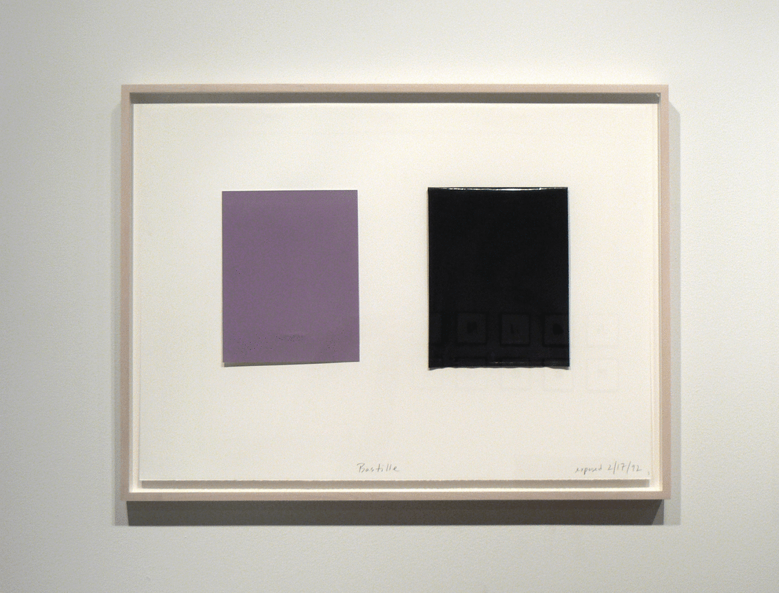 City of Light (Bastille), 1992, Exposed photo paper and pastel on paper, 24.2 x 34 inches- framed&nbsp;, Unique.