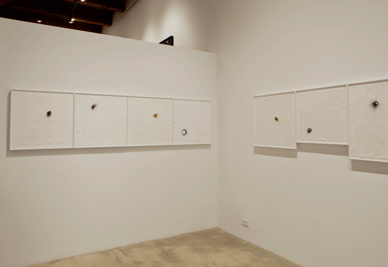 Installation view at Rhona Hoffman Gallery, Anne Wilson, Dispersions, 2013