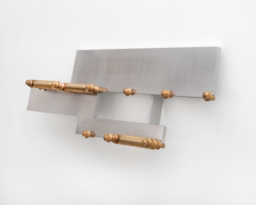 Richard Rezac.&nbsp;Marking, 2020. Cast Bronze and Aluminum. Overall Dimensions: 15 x 37 x 9.25 inches.