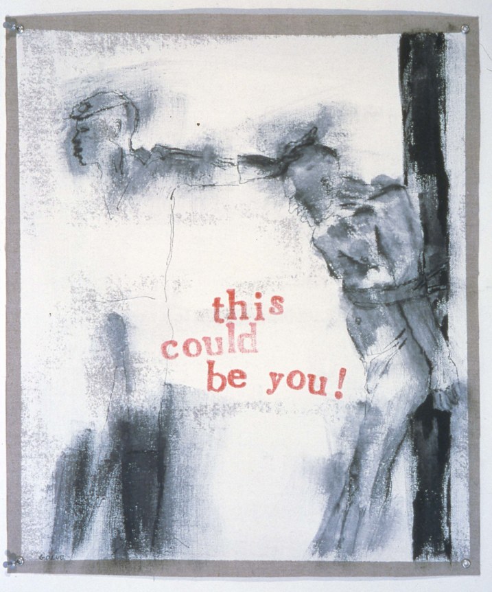 Installation view at Rhona Hoffman Gallery, Leon Golub, 2003.